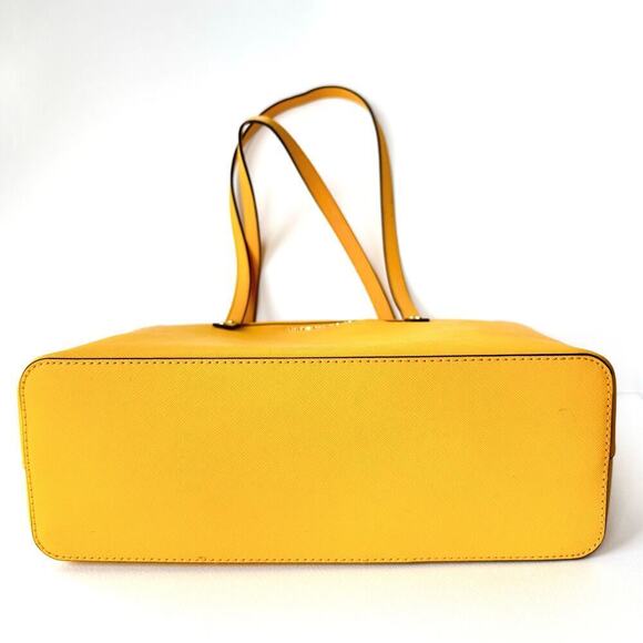 Michael Kors YELLOW Jet Set Tote Medium Travel MD TZ Jasmine Saffiano Leather - Picture 7 of 10